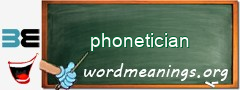 WordMeaning blackboard for phonetician